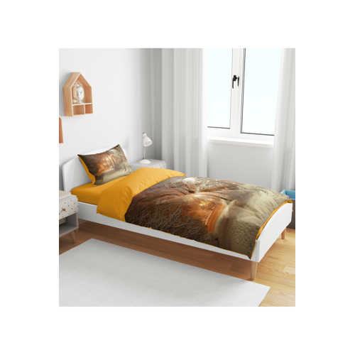 SNOW-KAR DESENLİ BASKILI 3D TEK KİŞİLİK ÇARŞAFSIZ NEVRESİM TAKIMI