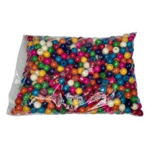 AHŞAP BONCUK RENKLİ 1KG 18MM YUVARLAK