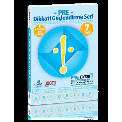 ADEDA DİKKATİ GÜÇLENDİRME SETİ -PRE- 7 YAŞ