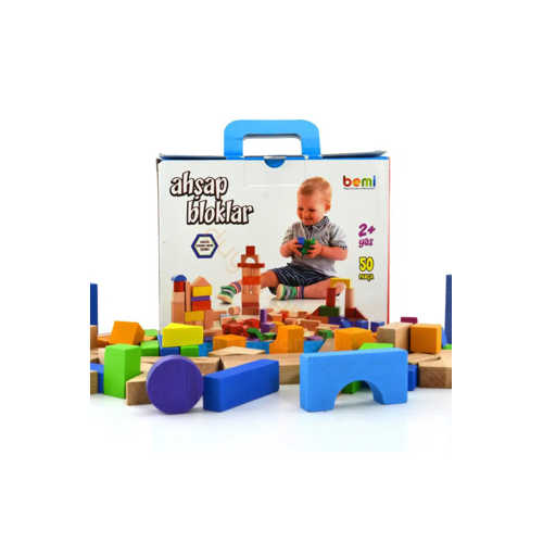 BEMİ EĞİTİCİ AHŞAP BLOKLAR 50 PCS
