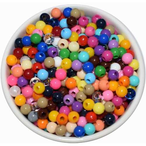PLASTİK MAKROME BONCUK 10MM 500GR KARIŞIK B3976