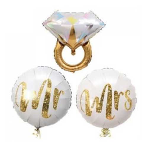 RPS FOLYO BALON WEDDING SETİ 3LÜ 32"