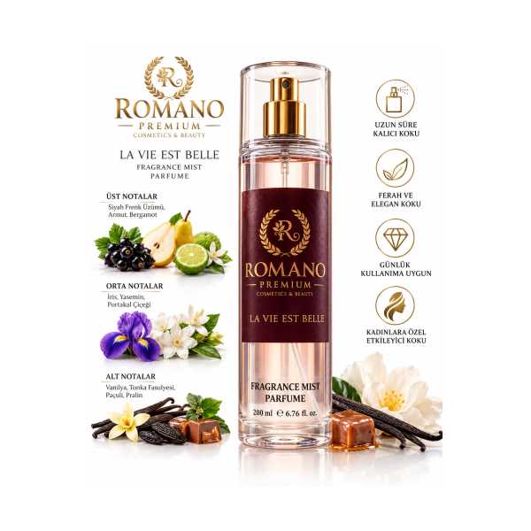 ROMANO PREMİUM LA VİE EST BELLE VÜCUT SPREYİ 200 ML KALICI PARFÜM ESANSLI