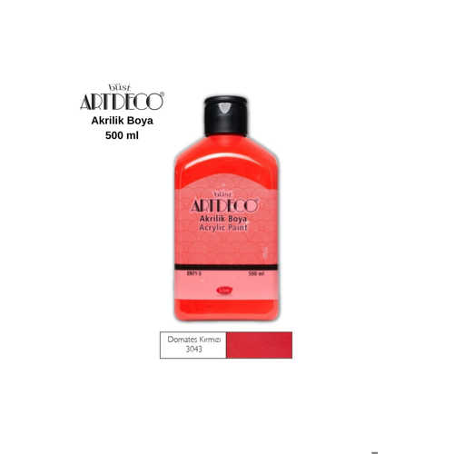 ARTDECO AKRİLİK BOYA 500ML 3043 DOMATES KIRMIZI