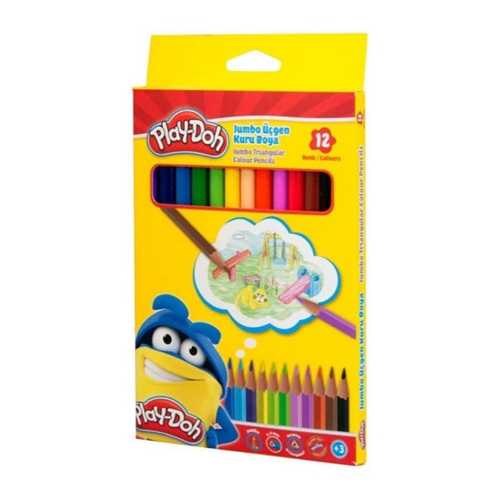 PLAY-DOH KURU BOYA JUMBO ÜÇGEN 12 RENK PLAY-KU008