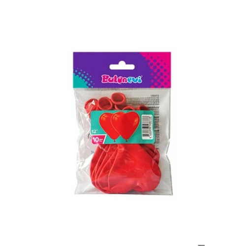 BALONEVİ BALON KIRMIZI KALPLİ 12" 10LU 8778