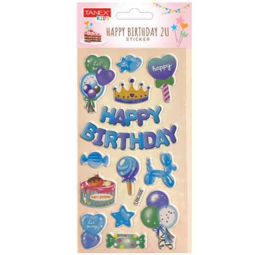 TANEX TNX-5110 HAPPY BRITHDAY 2U STİCKER-5 PUFFY