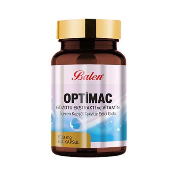 BALEN OPTİMAC GÖZOTU EKSTRAKTI VE VİTAMİN İÇEREN KAPSÜL 630 MG - 60 KAPSÜL