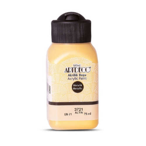 ARTDECO METALİK AKRİLİK BOYA 75ML ALTIN 3721