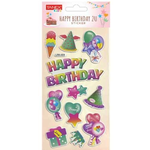 TANEX TNX-5108 HAPPY BRITHDAY 2U STİCKER-3 PUFFY