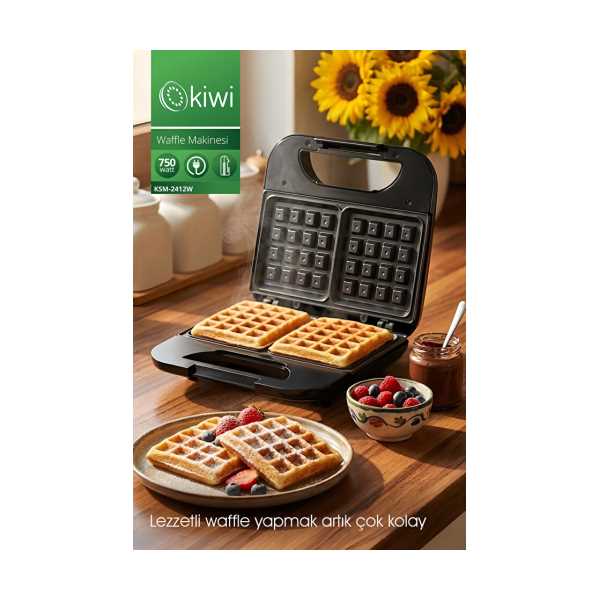 KİWİ KSM-2405W WAFFLE MAKİNESİ