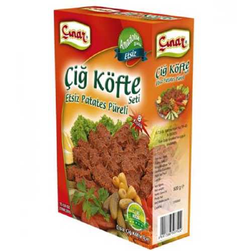 ÇINAR ÇİĞKÖFTE SETİ ANADOLU (PATATES PÜRELİ) 500 GR X 16 ADET