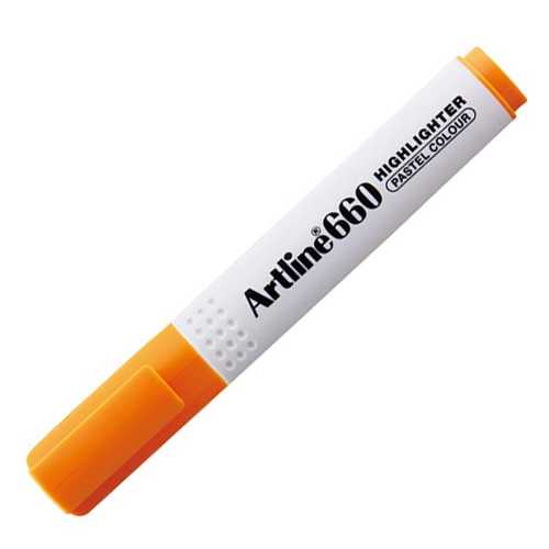 ARTLİNE 660 FOSFORLU KALEM KESİK PASTEL ORANG -12-