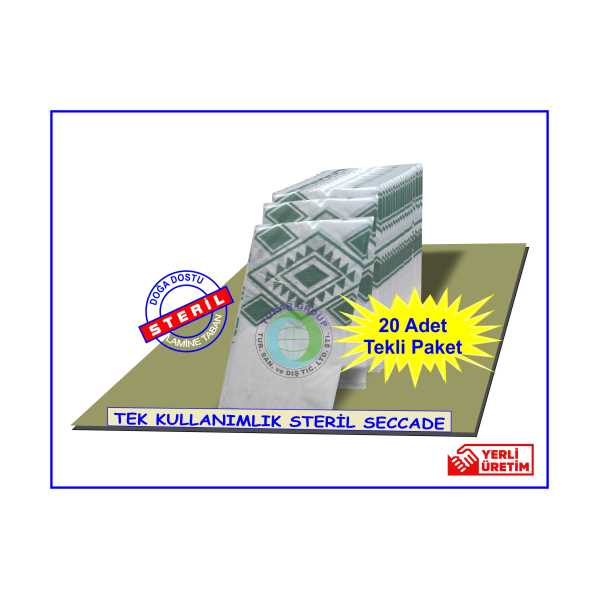 TEK KULLANIMLIK SECCADE( 20 ADET TEKLİ PAKETLENMİŞ)