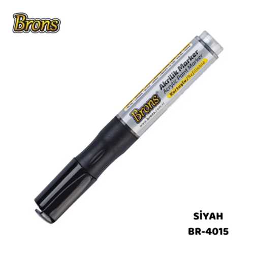 BRONS AKRİLİK MARKER KALEM SİYAH