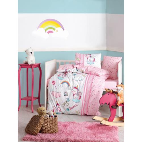 COTTON BOX BEBEK NEVRESIM TAKIMI UNICORN PEMBE