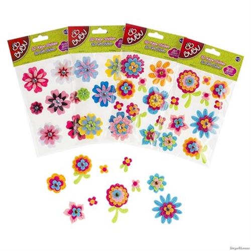 BUBU SİMLİ ÇİÇEK STİCKER 24LÜ