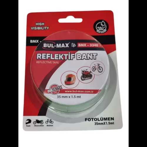 BUL-MAX REFLEKTİF BANT 35MMX1,5M FOSFOR BMX-3340