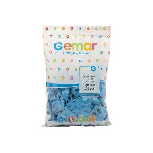 GEMAR BALON G90 26CM 100LÜ A.MAVİ 09