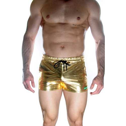ERKEK GOLD LAME SHORT