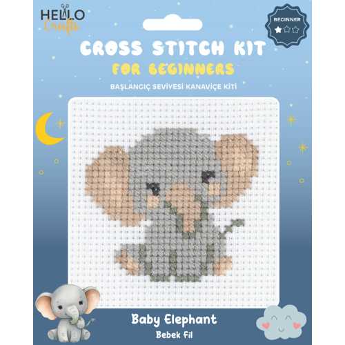 H.CRAFTS B. SEVİYESİ KANAVİÇE KİTİ-BEBEK FİL