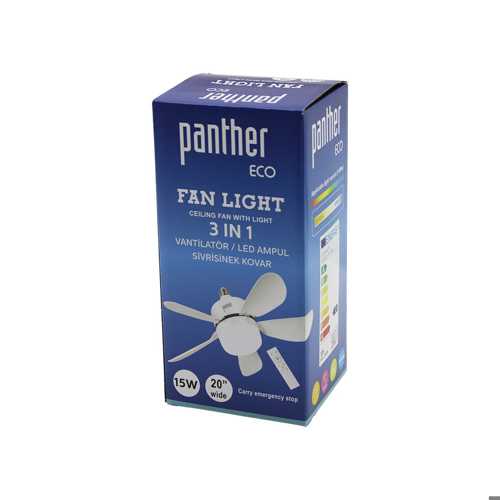 3İN1 VANTİLATÖR - LED AMPUL - SİVRİSİNEK KOVAR KUMANDALI 20 İNÇ 15W 3-KADEME HIZ 18X52CM BRKT-137252