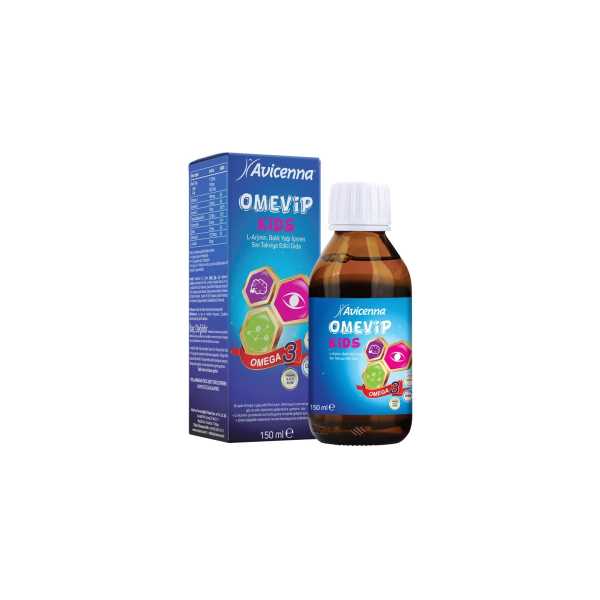 OMEVİP KİDS L-ARJİNİN BALIK YAĞI İÇEREN SIVI TAKVİYE GIDA 150 ML