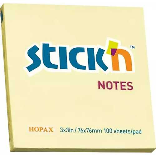 HOPAX STİCKN YAPIŞKANLI NOT KAĞIDI 76X76 P.SARI