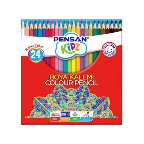 PENSAN KİDZ KURUBOYA 24 RENK TAM BOYA KALEMİ