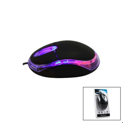 EVEREST KM-6809  KABLOLU USB - IŞIKLI  SİYAH OPTİK MOUSE  1200 DPI   VAKUMLU AMBALAJ  110CM KABLO (4