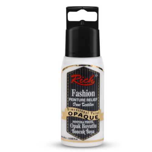 RİCH BOYUTLU BONCUK BOYA OPAK 60ML BEYAZ