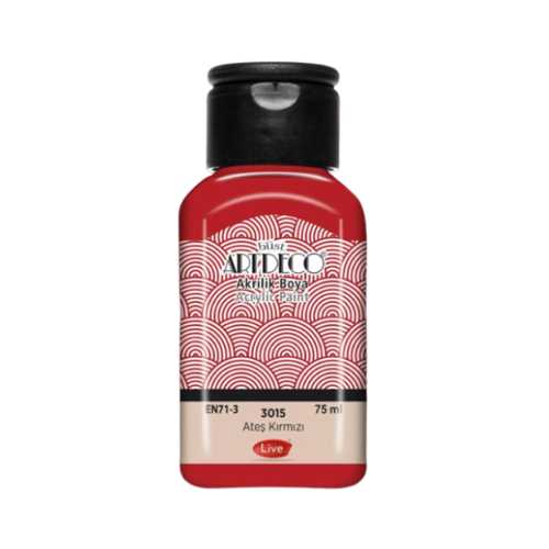 ARTDECO AKRİLİK BOYA 75ML ATEŞ KIRMIZI 3015