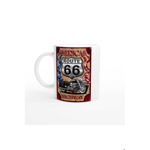 ROUTE 66 MOTOSİKLET TEMALI KUPA BARDAK