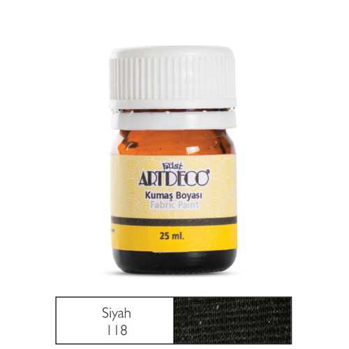 ARTDECO KUMAŞ BOYASI 25ML SİYAH 118