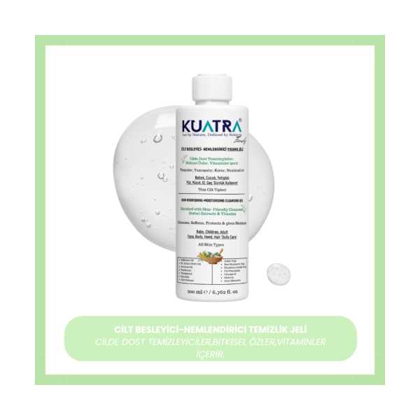 KUATRA NEMLENDİRİCİ BESLEYİCİ TEMİZLİK JELİ 200ML (KOKUSUZ)