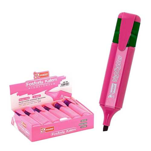 MİKRO FOSFORLU KALEM PEMBE MK 701 -12-