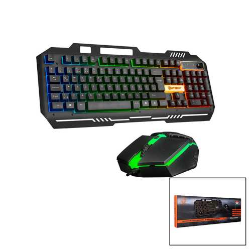 EVEREST HKM-X86 QUİN  GÖKKUŞAĞI IŞIKLI  USB KABLOLU  KLAVYE - MOUSE  SET  150CM KABLO (4172)