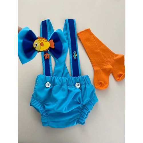 TUBİBEBE 3'LÜ DENİZ CANLILARI PASTAPATLATMACA CAKESMASH KOSTÜMÜ