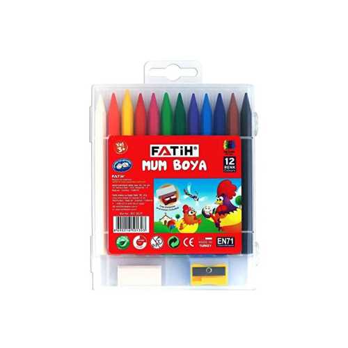 FATİH MUM PASTEL BOYA POLYMER CRAYONS 12 RENK 5013