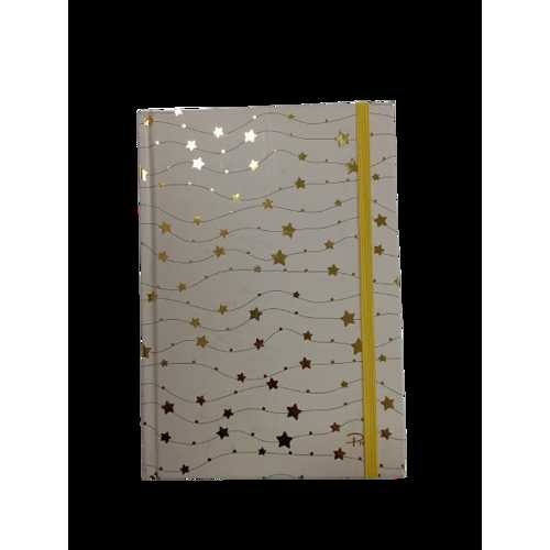 PRESTİJ S. KAPAK 14X20 LASTİKLİ DEFTER YLDZLI BEJ