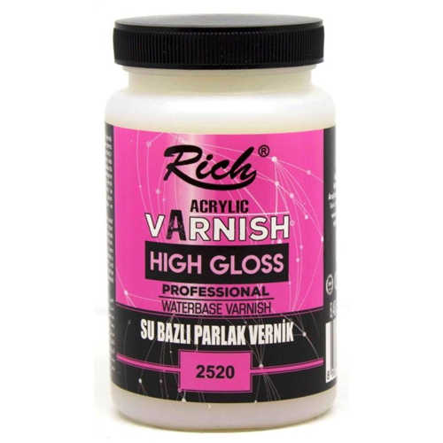RİCH HİGH GLOSS SU BAZLI 250ML PARLAK VERNİK