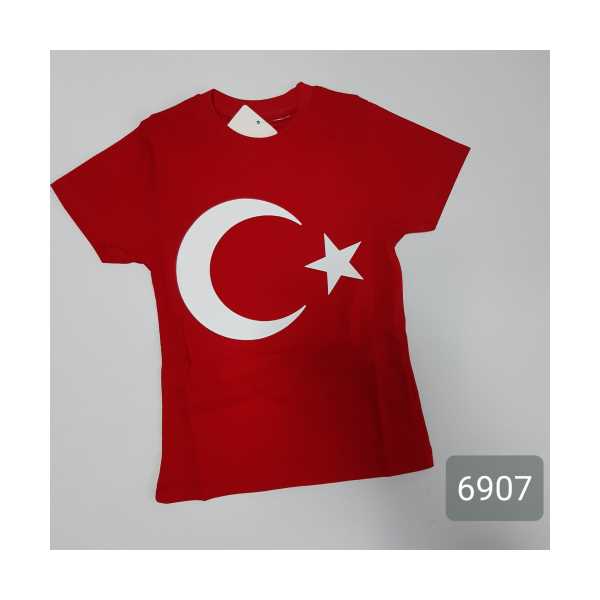 KIRMIZI AYYILDIZ TİŞÖRT ARKA AYYILDIZLI (29 EKİM) (30 AĞUSTOS) (23 NİSAN) (UNİSEX) (ÇOCUK) 4 MEVSİM