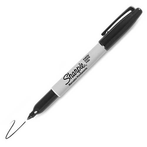 SHARPİE MARKER FİNE PERMANENT YUVARLAK UÇ SİYAH 12