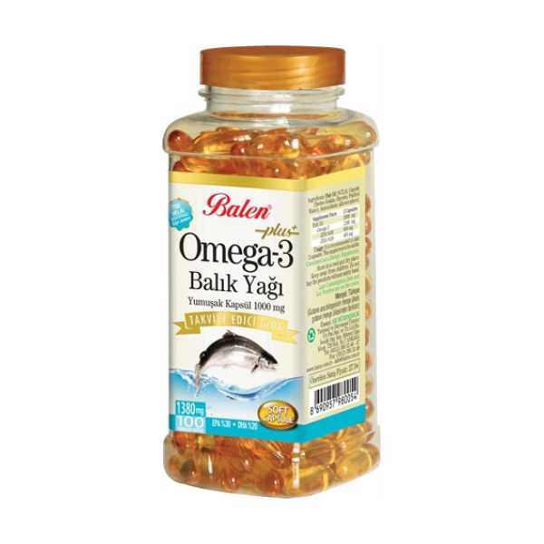 BALEN OMEGA 3 BALIK YAĞI YUMUŞAK KAPSÜL 1380 MG* 100 ADET