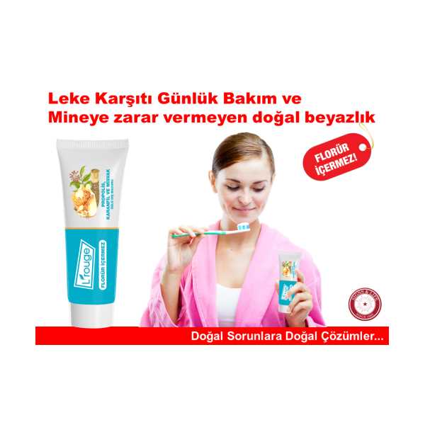 L'ROUGE PROPOLİS, KARANFİL VE MİSVAK ÖZLÜ DİŞ MACUNU 125 GR
