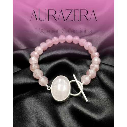 ÇILEK KUVARS & PEMBE KUVARS T DETAYLI ÖZEL TASARIM BILEKLIK – L’ATELIER SELECTION