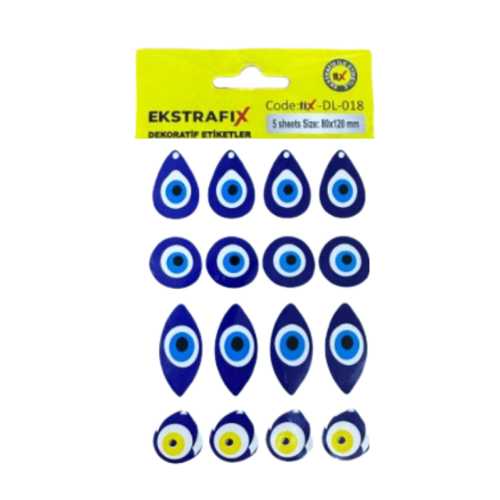EKSTRAFİX (DL-018) 80X120MM DEKORATİF ETİKET Q