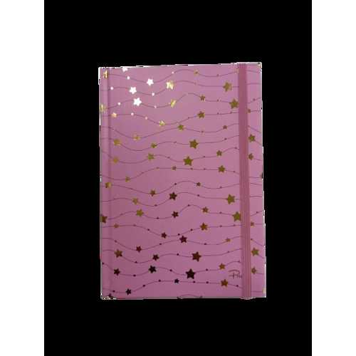 PRESTİJ S. KAPAK 14X20 LASTİKLİ DEFTER YLDZLI PMBE