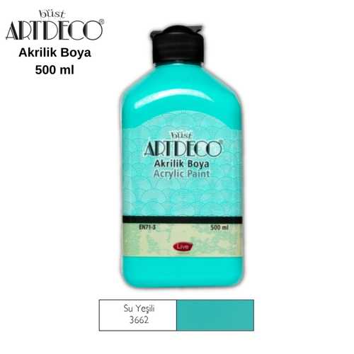 ARTDECO AKRİLİK BOYA 500ML 3662 SU YEŞİLİ