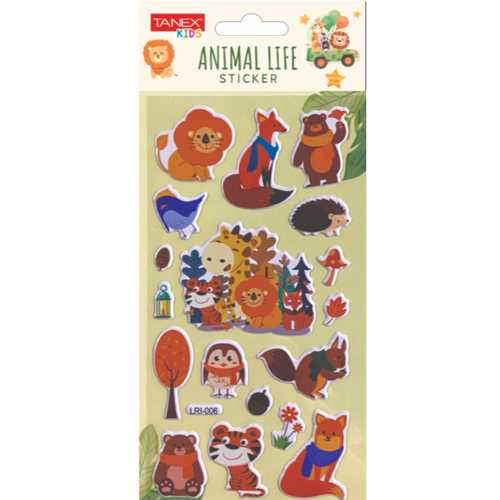 TANEX TNX-5090 ANIMAL LIFE STİCKER-3 PUFFY STİCKER